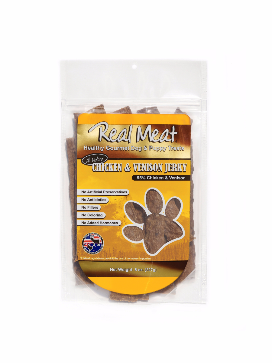Chicken Venison Treats 8oz by Real Meat