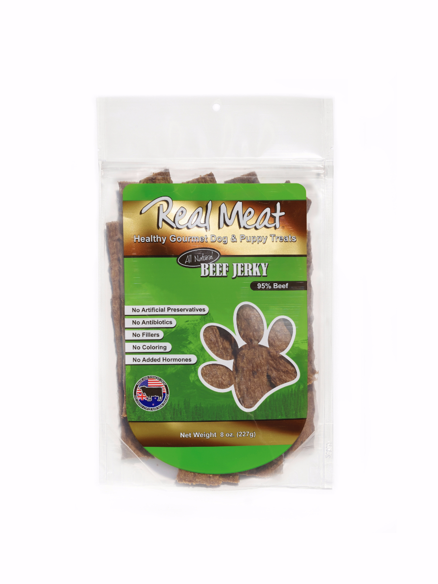 Free-Range Real Meat AIr-Dried Jerky Treats Beef, 4oz All-Natural 