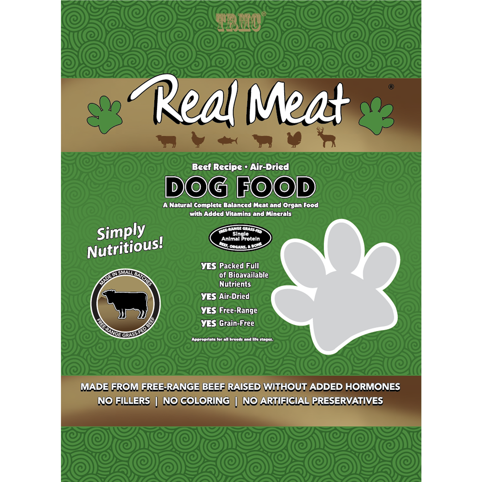 Real Meat Air Dried Dog Food w/Real Beef - 2lb Bag of USA-Crafted  Grain-Free Dog Food Sourced from Hormone-Free, Free-Range, Grass-Fed Beef 